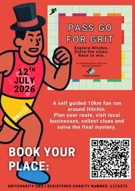 Pass Go For GRIT: Explore Hitchin, Solve Clues and Support Young People's Mental Health Veloce Club