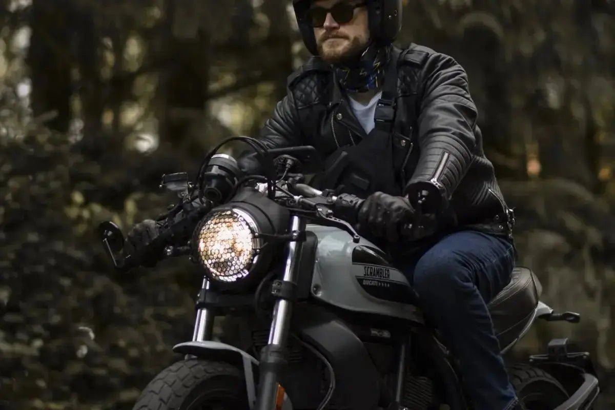The Cafe Racer motorcyclist clothing available at Veloce Club