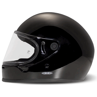 The DMD Rivale Solid Black full-face helmet: