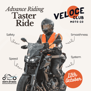 11th October - Advance Riding Taster Day with the IAM - available at Veloce Club