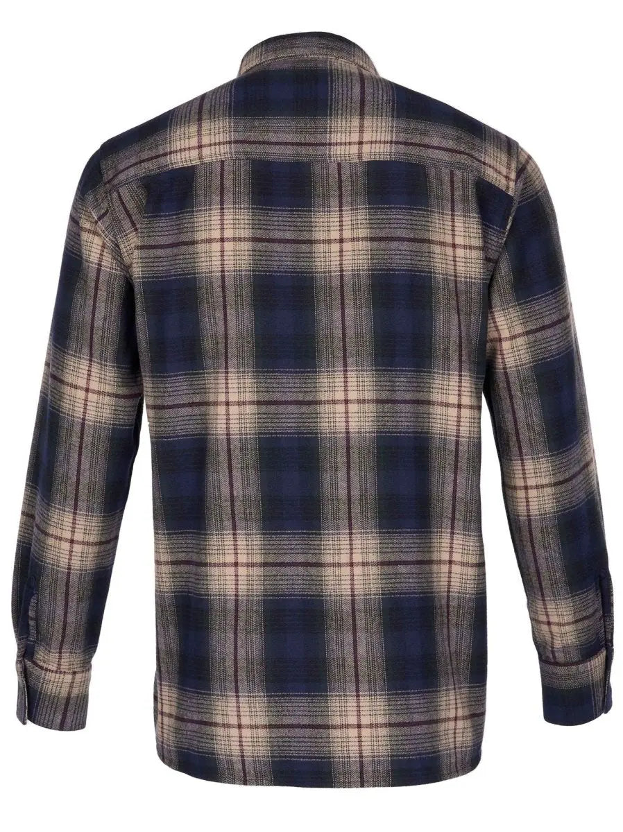 1937 Roamer Shirt blue beige check flannel