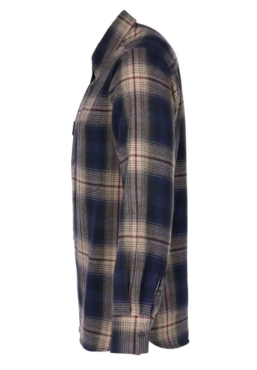 1937 Roamer Shirt blue beige check flannel