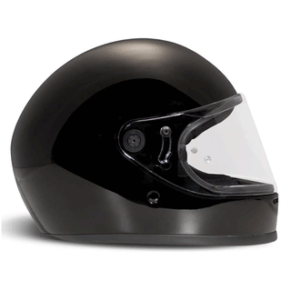 The DMD Rivale Solid Black full-face helmet:
