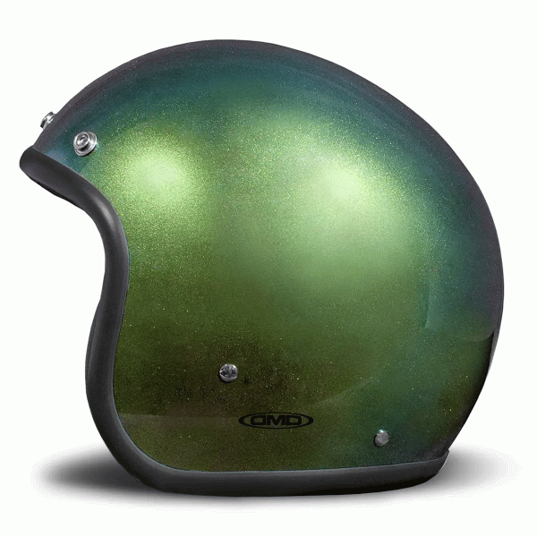 DMD Jet Retro Rainbow Green Open face Helmet | Veloce Club