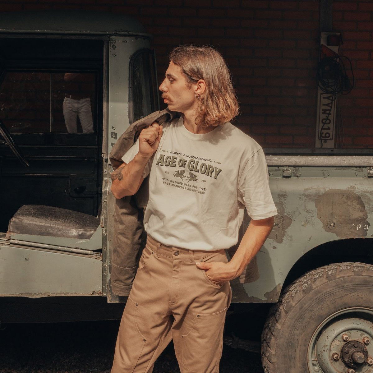 Age of Glory Rugged T-shirt Ecru | Veloce Club