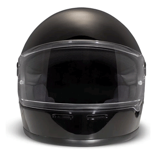 The DMD Rivale Solid Black full-face helmet:
