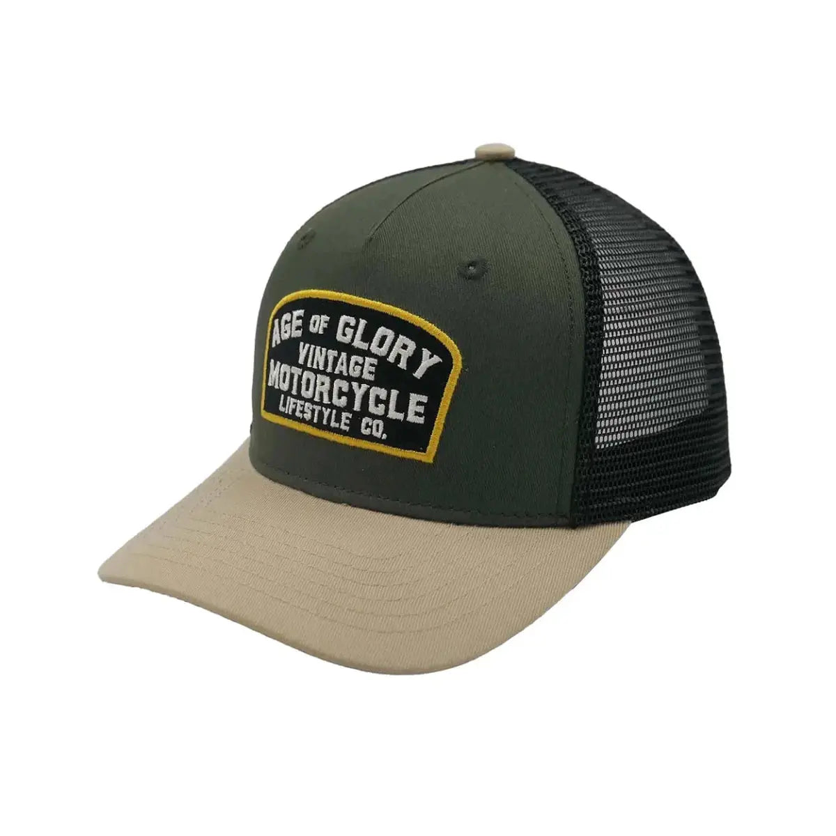 Age of Glory Buddy Trucker Cap Army Green, Khaki and Black Age of Glory