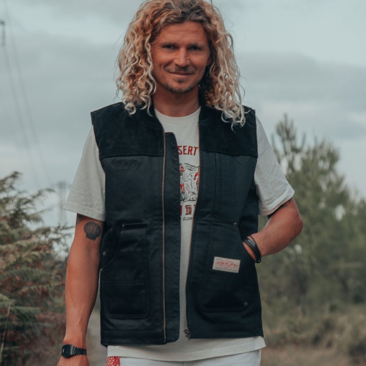 Age of Glory Cabin Vest in Black - available at Veloce Club