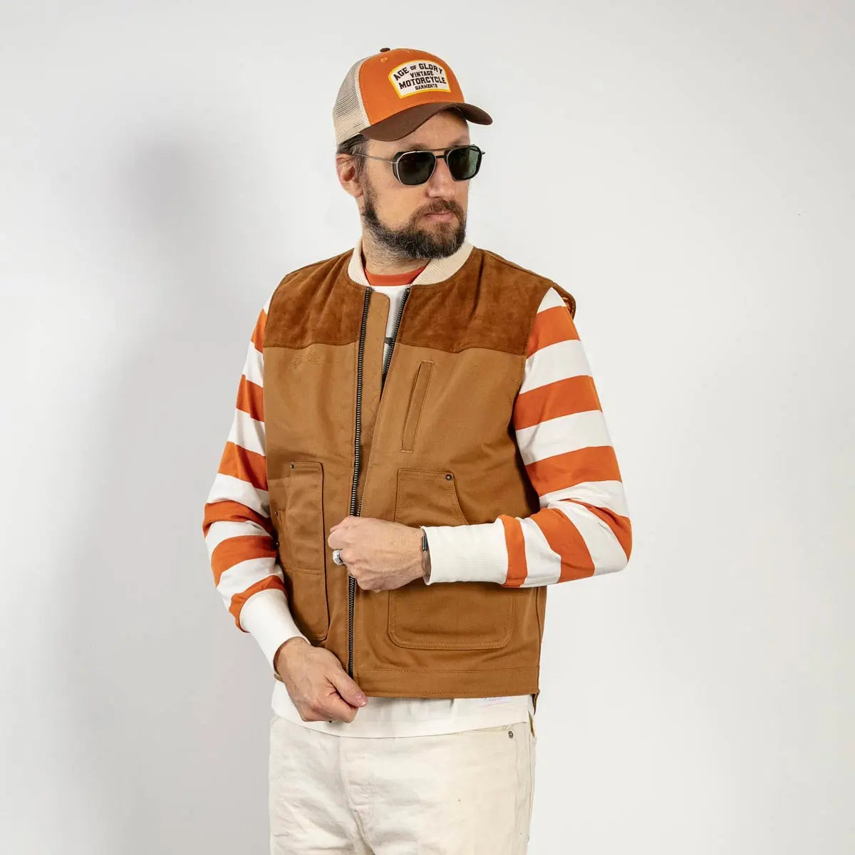 Age of Glory Cabin Vest in Caramel - available at Veloce Club