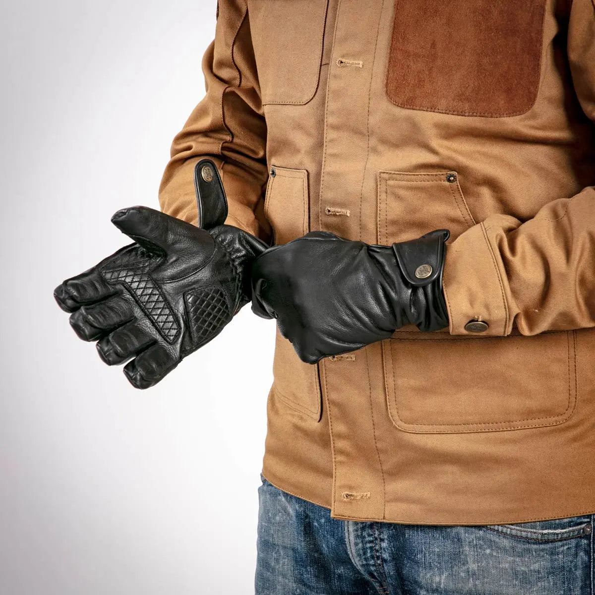 Age of Glory Carpenter Winter Leather CE Gloves in Black | Veloce Club
