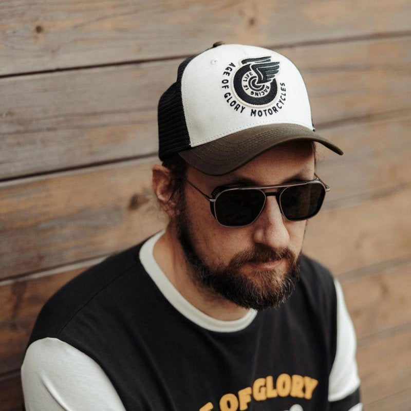 Age of Glory Champ Trucker Cap in White, Green and Black