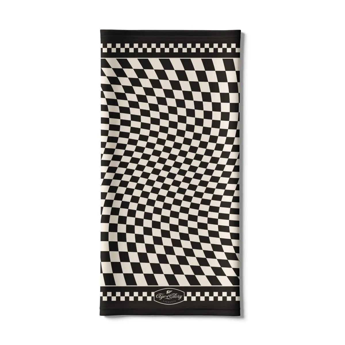 Age of Glory Twisted Checkers Winter Neck tube in Black | Veloce Club