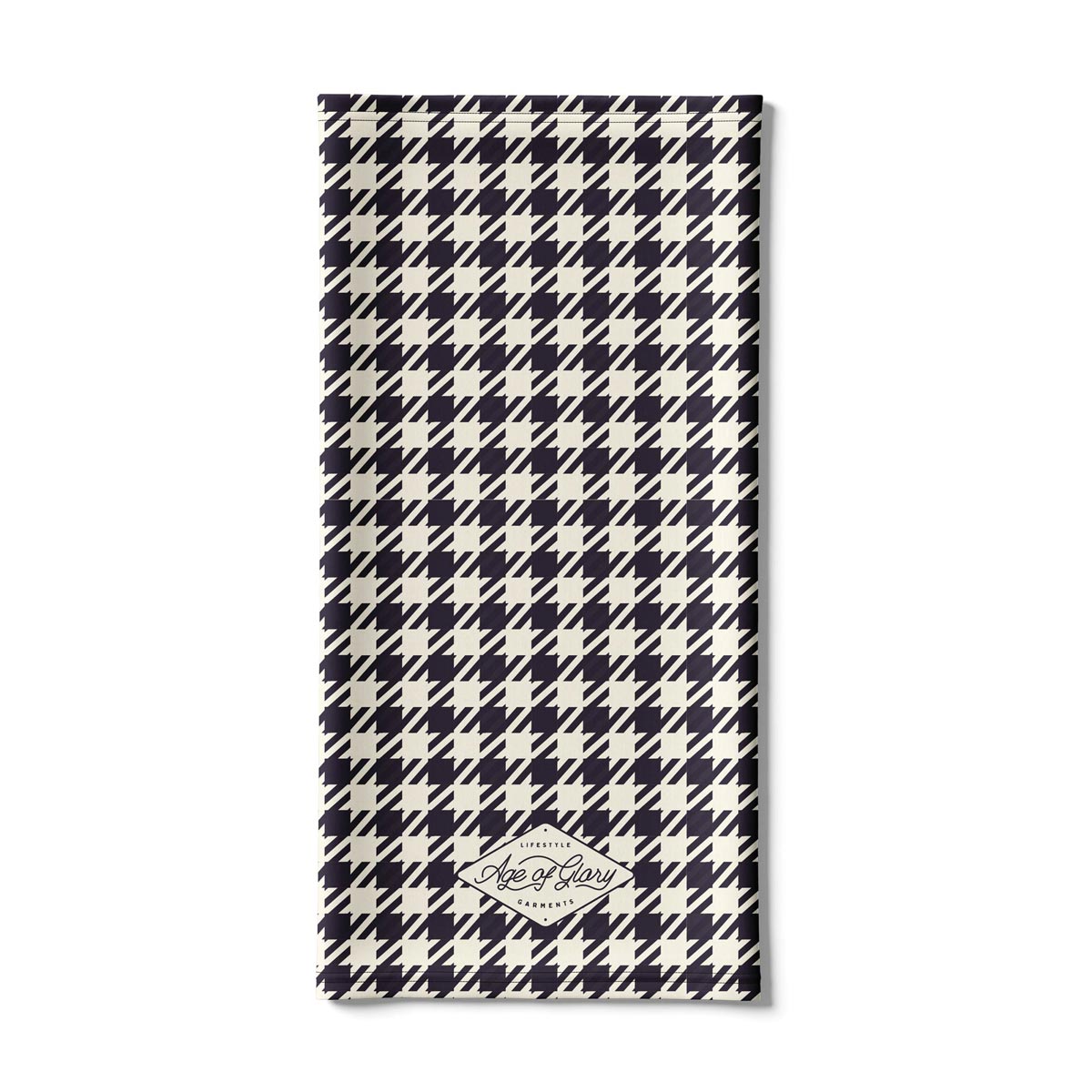 Age of Glory Houndstooth Neck Tube in Black / White