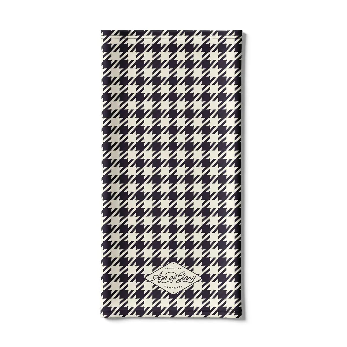 Age of Glory Houndstooth Neck Tube in Black / White | Veloce Club