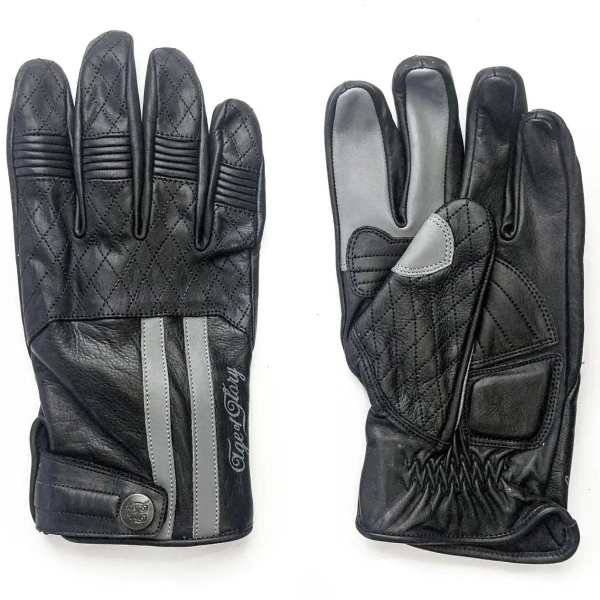 Age of Glory Miles Leather CE Gloves in Black/Grey | Veloce Club