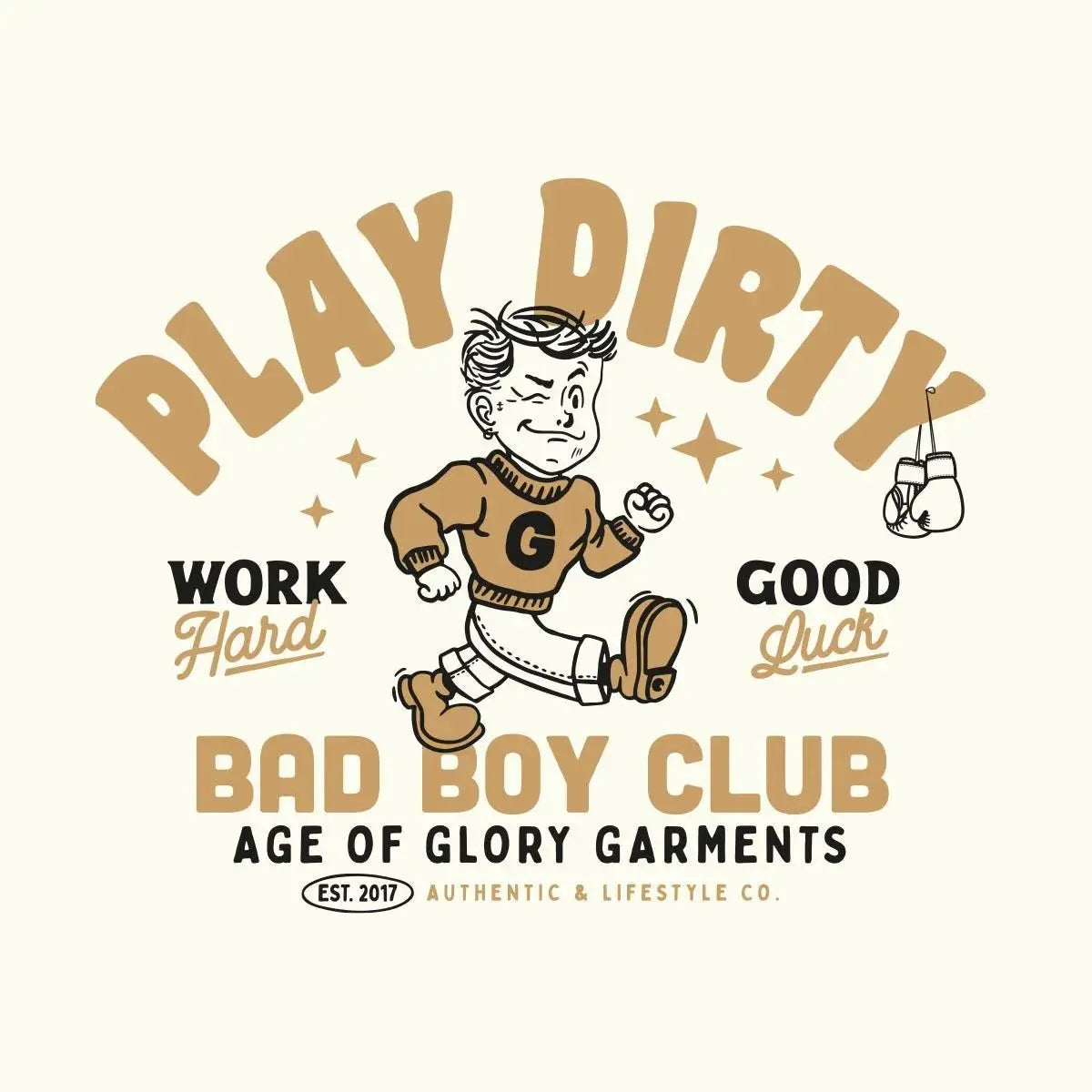Age of Glory Play Dirty T-shirt in Ecru | Veloce Club