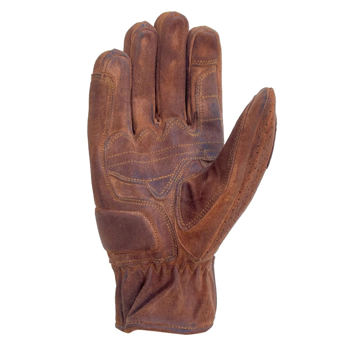 Age of Glory Rover Leather CE Waxed Gloves in Caramel Suede