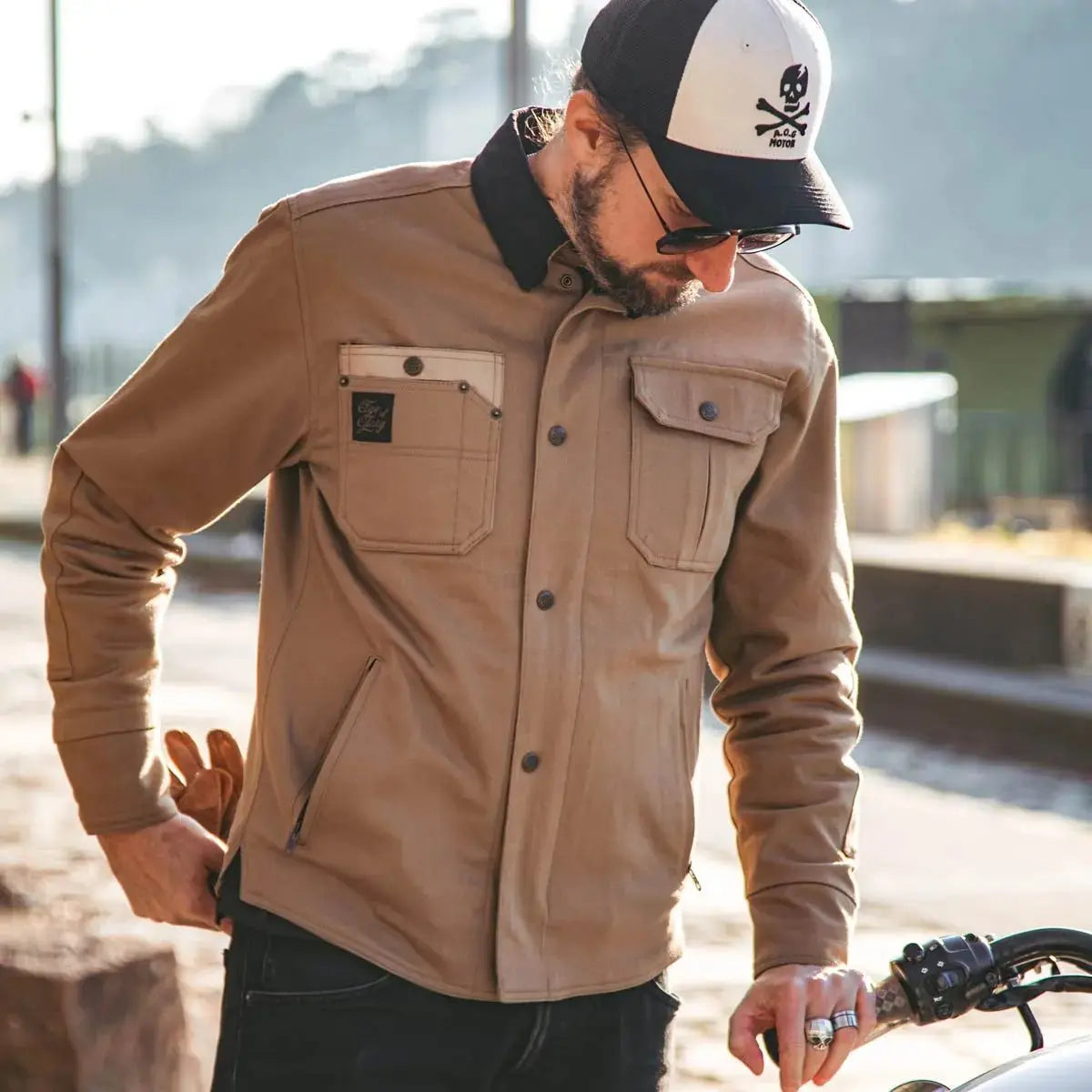 Age of Glory Runaway Riding Shirt in Desert Khaki | Veloce Club