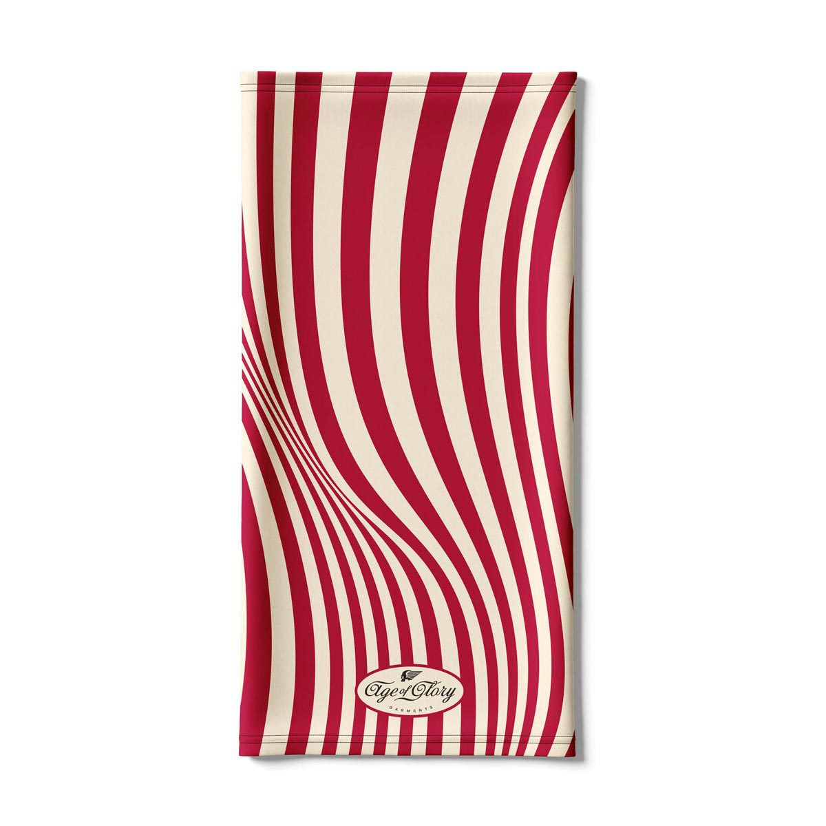 Age of Glory Striped Neck Tube in Vanilla / Red