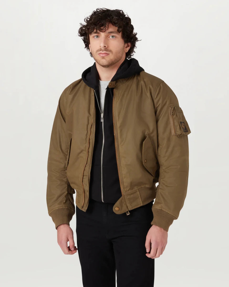Belstaff Brecon Motorcycle Bomber - Olive Green | Veloce Club