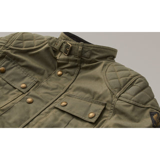 Belstaff Brooklands Waxed Cotton Jacket in Olive Green