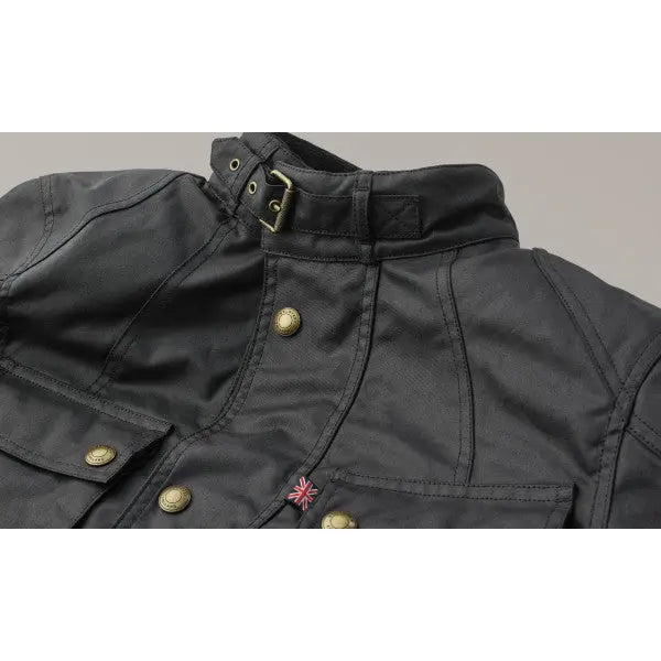 Belstaff Crosby Waxed Cotton Jacket in Black - available at Veloce Club