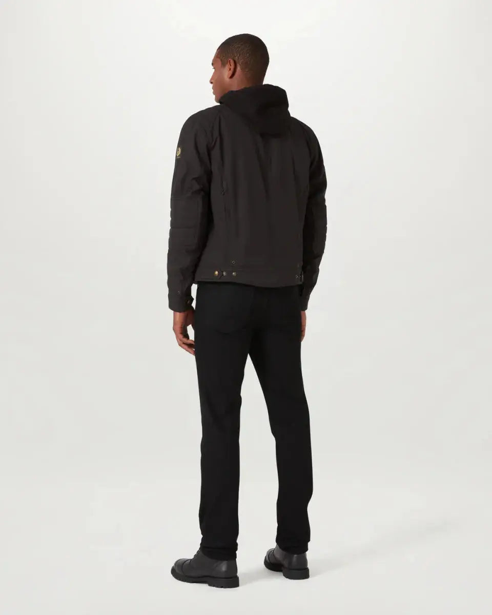 Belstaff Roberts Cotton Canvas Motorcycle Jacket - Black | Veloce Club