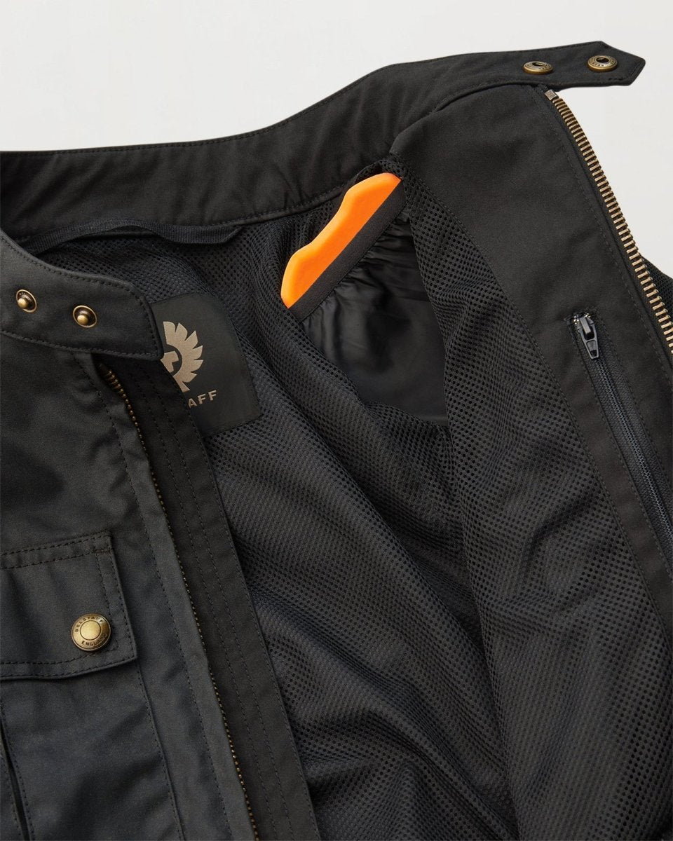 Belstaff Temple Waxed Cotton Motorcycle Jacket Black | Veloce Club
