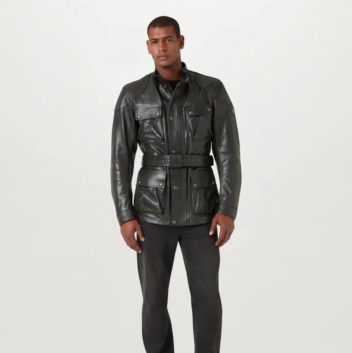 Belstaff Trialmaster Hand Waxed Leather Jacket - Dark Belstaff Olive | Veloce Club