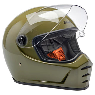 Biltwell Lane Splitter Helmet in Olive Green