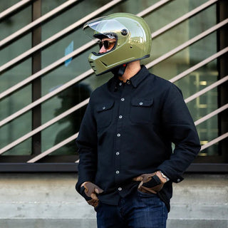 Biltwell Lane Splitter Helmet in Olive Green