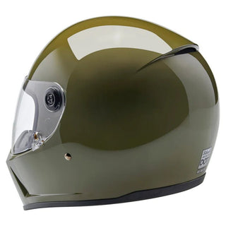 Biltwell Lane Splitter Helmet in Olive Green
