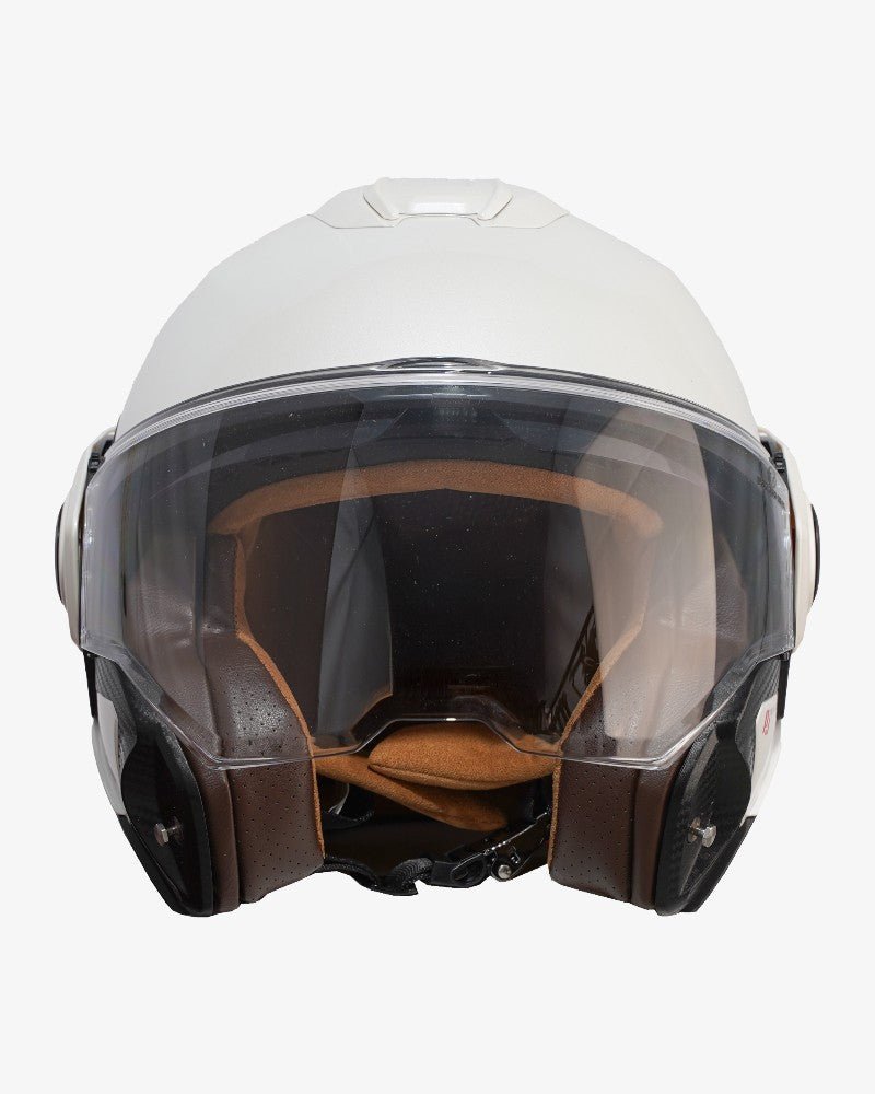 By City 180 Tech II Flip front Helmet in Pearl White | Veloce Club