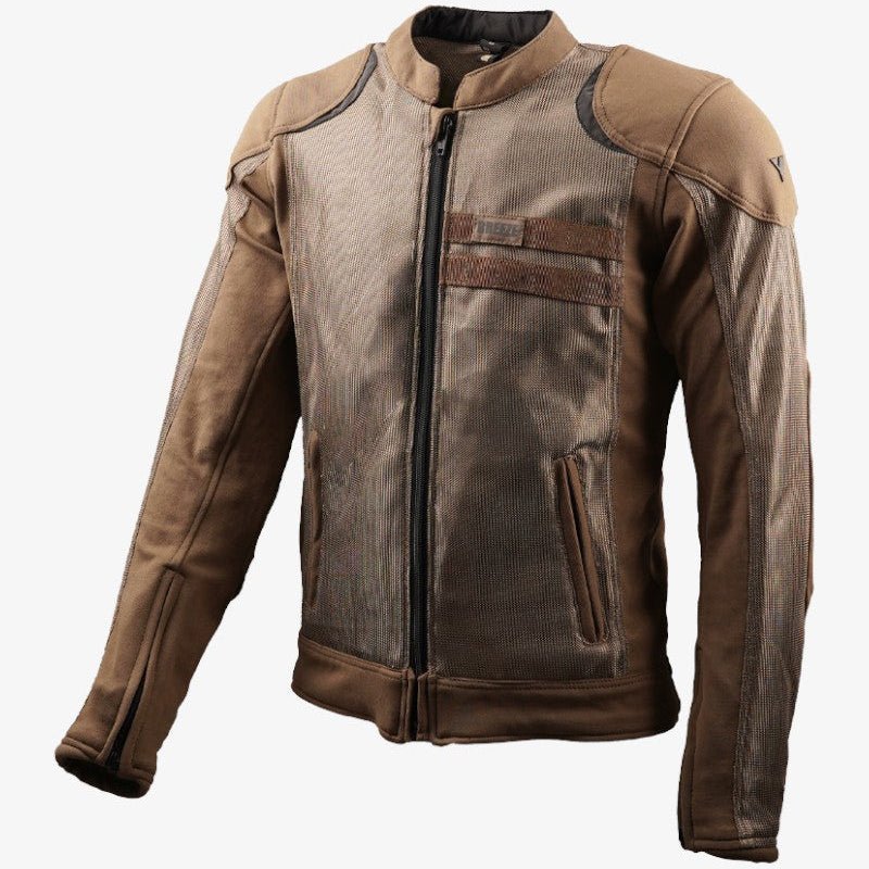 By City Breeze Motorcycle Jacket in Brown / Sand | Veloce Club