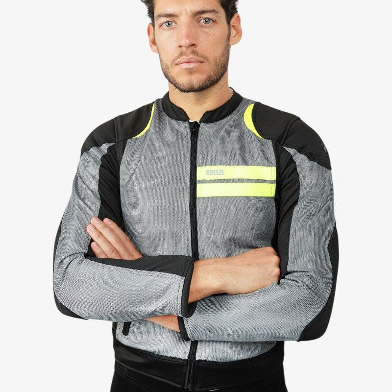 By City Breeze Motorcycle Jacket in Grey | Veloce Club