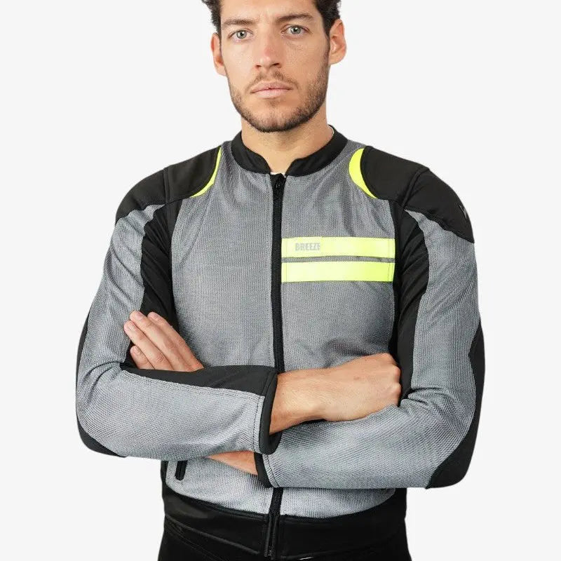 By City Breeze Motorcycle Jacket in Grey | Veloce Club