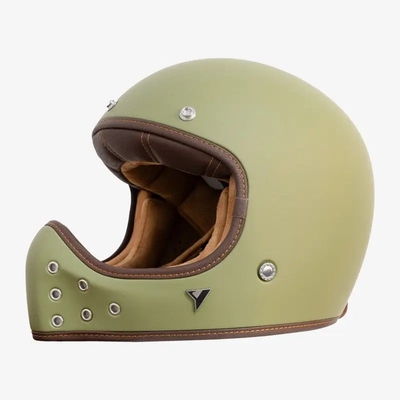 By City The Rock Motorcycle Helmet in Green | Veloce Club