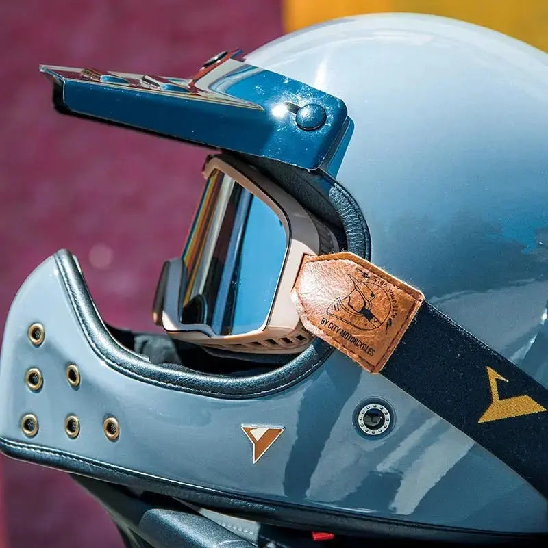 By City The Rock Motorcycle Helmet in Grey | Veloce Club