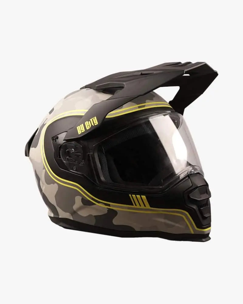 By City Xtreme Adventure Motorcycle Helmet in Camo | Veloce Club