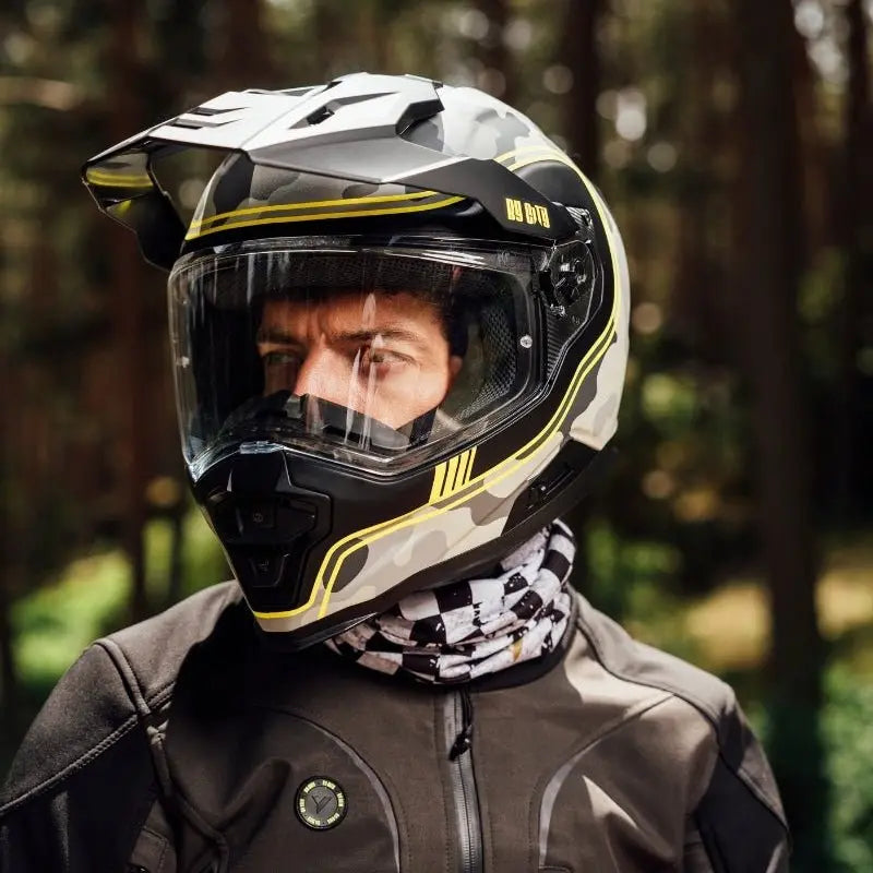 By City Xtreme Adventure Motorcycle Helmet in Camo | Veloce Club