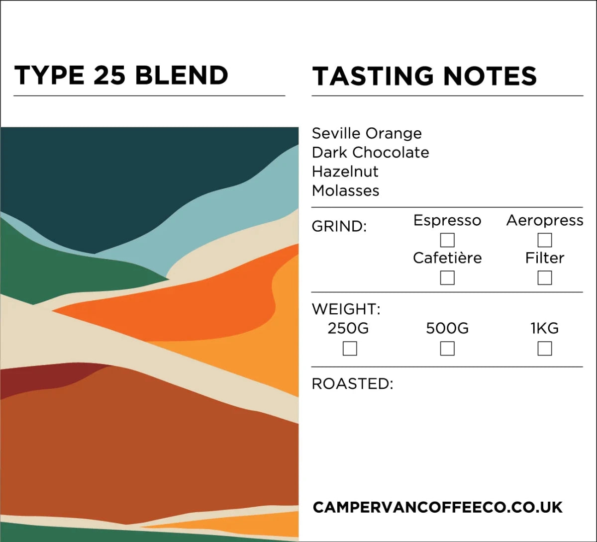 Camper Van Coffee Type 25 ground 250g