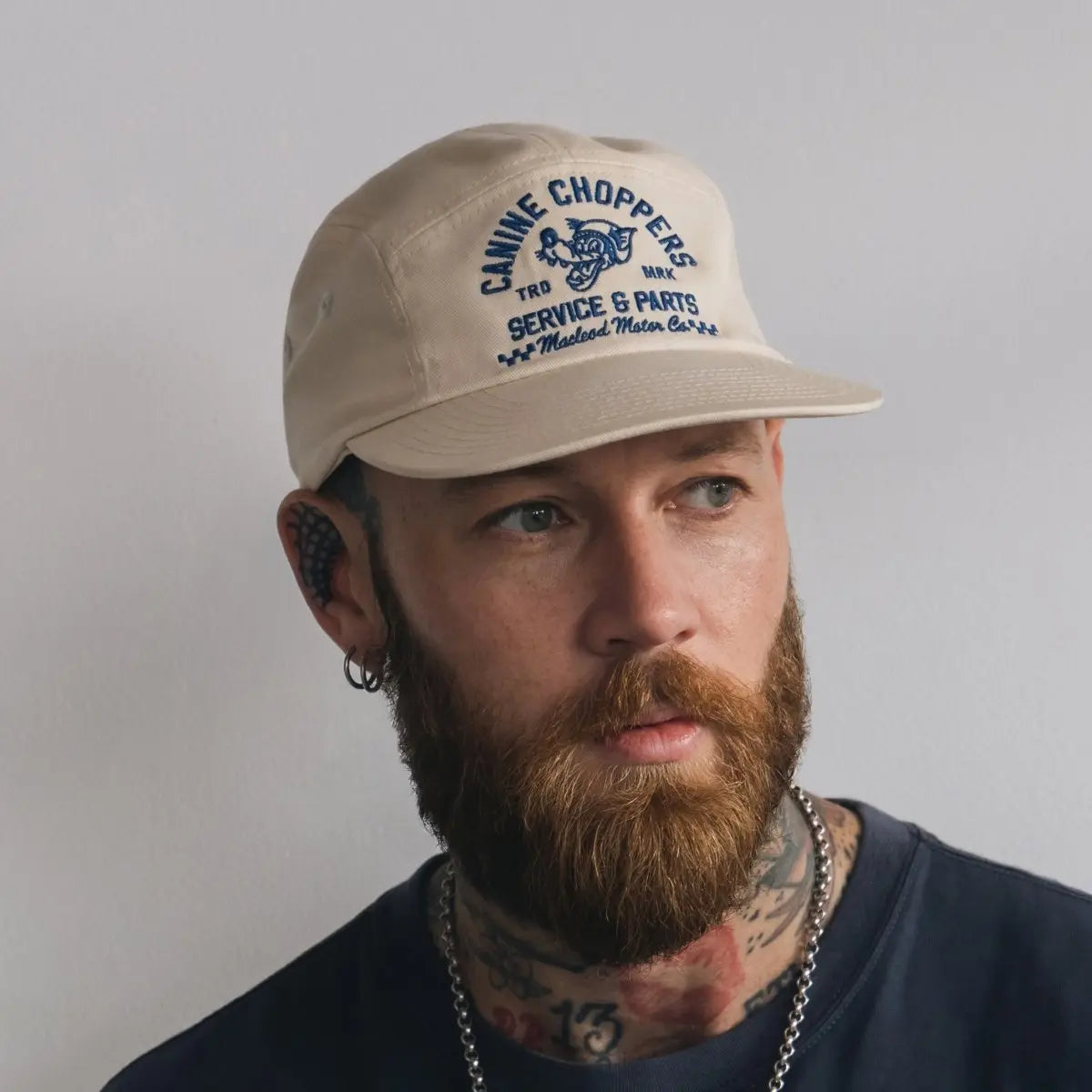 The Macleod Motor Co Canine Choppers 5 Panel Unstructured Cap