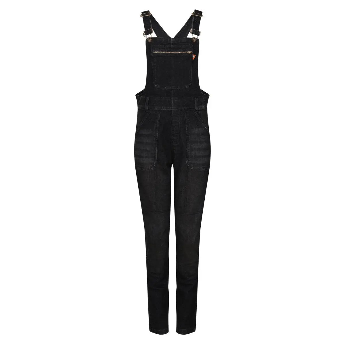 MotoGirl Daisy Dungarees in Black available at Veloce Club