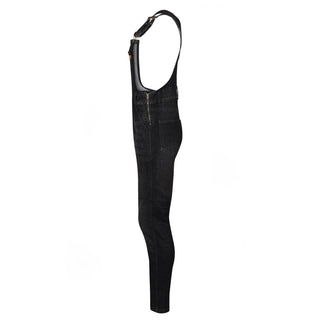 MotoGirl Daisy Dungarees in Black available at Veloce Club