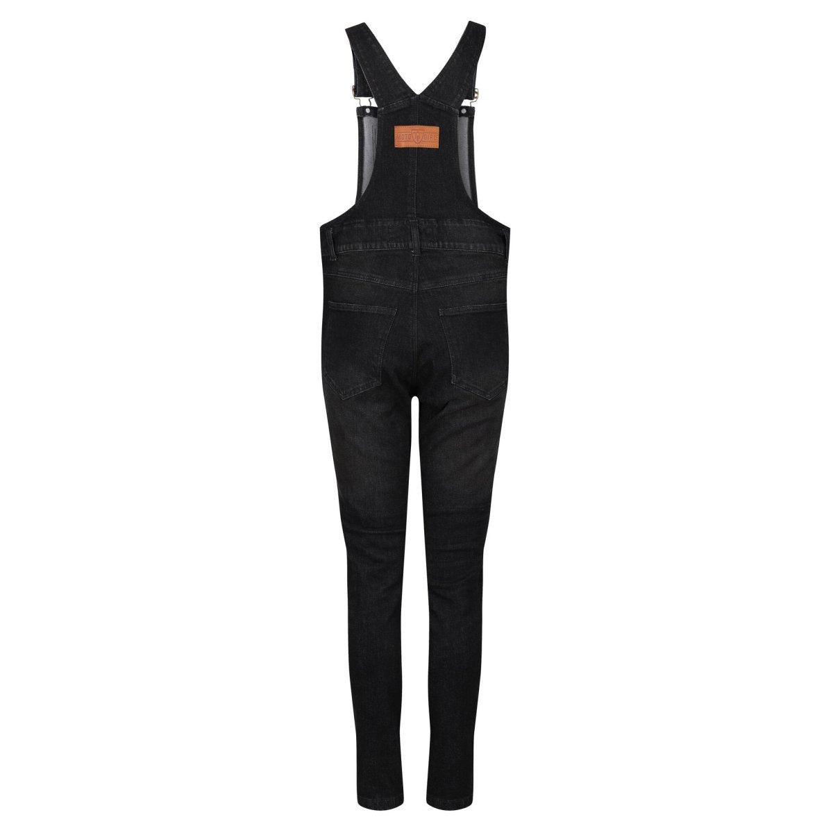 MotoGirl Daisy Dungarees in Black available at Veloce Club