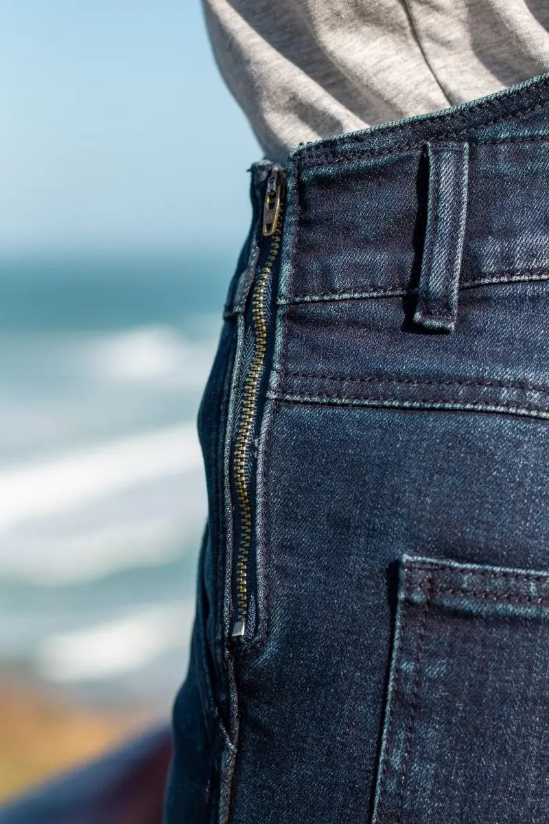 MotoGirl Daisy Dungarees in Blue | Veloce Club