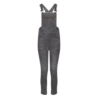 MotoGirl Daisy Dungarees in grey available at Veloce Club