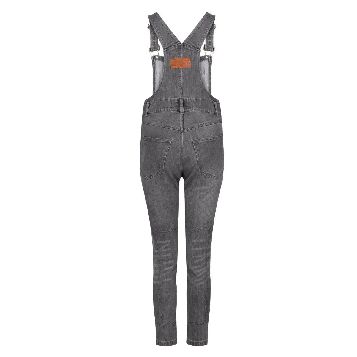 MotoGirl Daisy Dungarees in grey available at Veloce Club