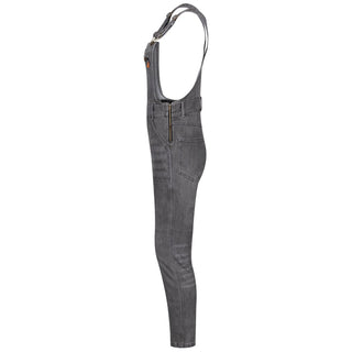 MotoGirl Daisy Dungarees in grey available at Veloce Club