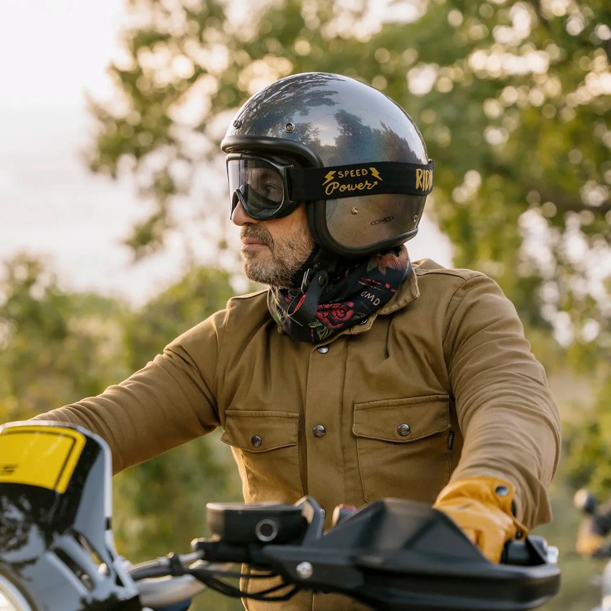 DMD Jet Retro Rainbow Open face Helmet | Veloce Club
